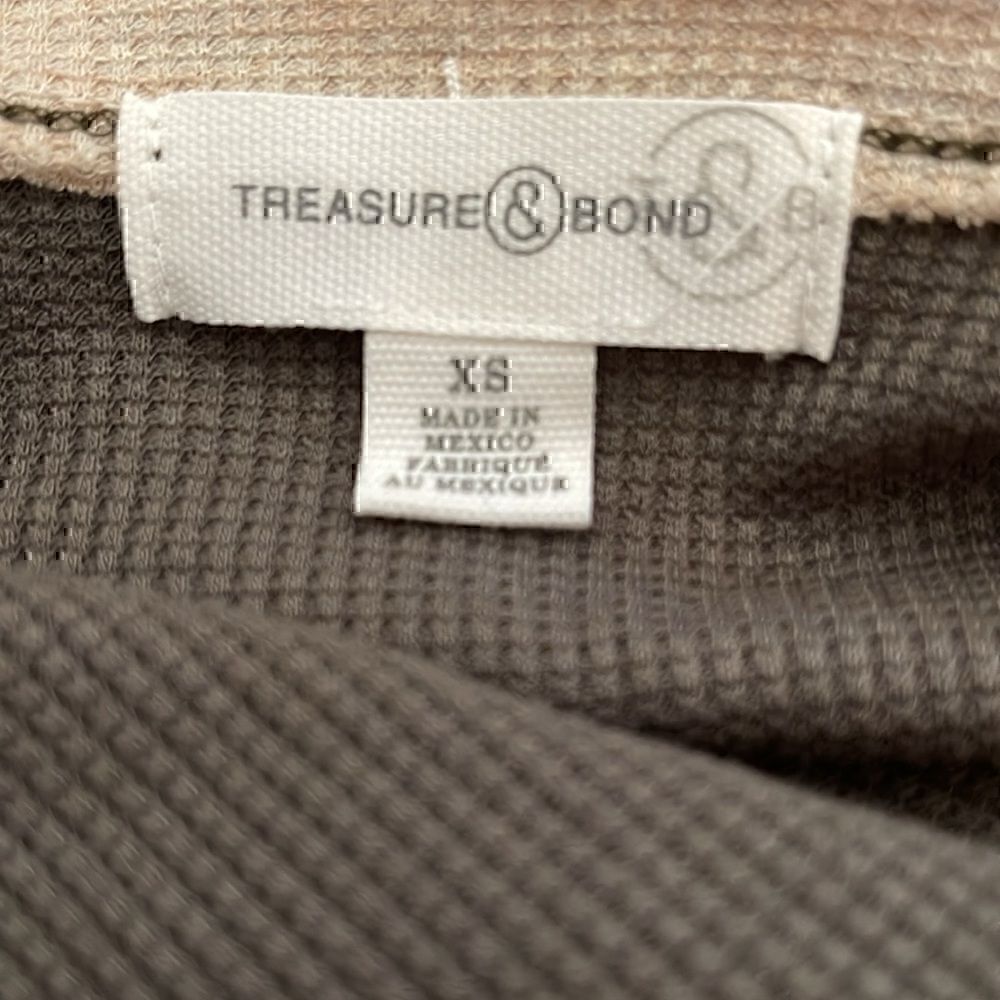 Treasure&Bond Two Toned Waffle Top - Picture 5 of 6